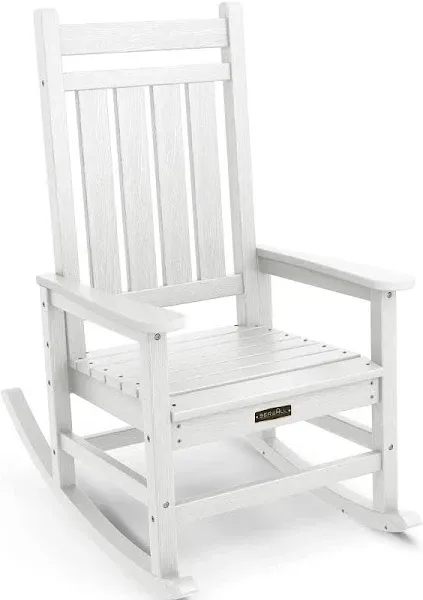 MEJO Modern High-Back Rocking Chair All Weather