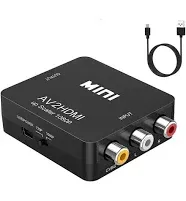 ABLEWE RCA to HDMI,AV to HDMI Converter 1080P Mini RCA Composite CVBS Video Audio Converter Adapter Supporting PAL/NTSC for TV/PC/ PS3/ STB/Xbox