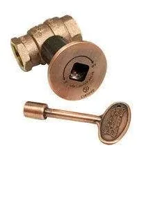 Hearth Products Controls HPC Fire 3/4-Inch Straight Gas Fire Pit Shut Off Valve Kit (MSAC-HC), Antique Copper Flange and Key