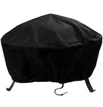 Sunnydaze Decor 30" Round Fire Pit Cover - Black