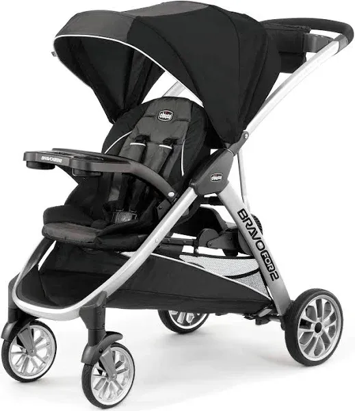 Chicco BravoFor2 LE Standing/Sitting Double Stroller - Crux | Black