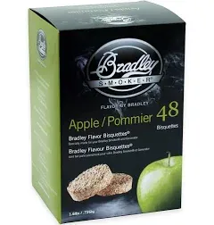 Bradley Smoker Bisquettes For Grilling and BBQ Apple Special Blend 48 Pack