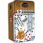 Classic Games - Double 12 Dominoes Tin - Be The First to Win! Great for Boys and Girls Over Age 7