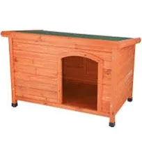 Trixie Natura Flat Roof Dog House, 27" L x 41" W x 28.5" H - Medium