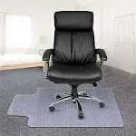 Kuyal Office Chair Mat for Carpets,Transparent Thick and Sturdy Highly Premium Quality Floor Mats for Low and No Pile Carpeted Floors