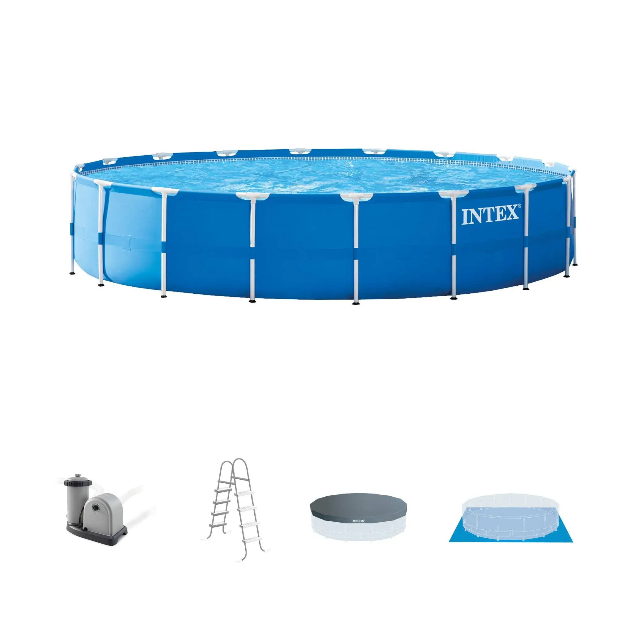 Intex 18ft x 48in Metal Frame Above Ground Pool Set