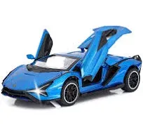 SASBSC Toy Cars Lambo Sian FKP3 Metal Model Car with Light and Sound Pull Back Toy Car for Boys Age 3 + Year Old