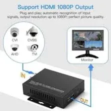 TVI/CVI/AHD to HDMI Converter Adapter, Full HD 4K 720P/1080P/3MP/4MP/5MP/8MP BNC to HDMI Video Converter for Monitor HDTV DVRs, Convert TVI CVI AHD C