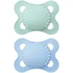 MAM Original Matte Baby Pacifier, Nipple Shape Helps Promote Healthy Oral Development, Sterilizer Case, Boy and Girl , 0-6 Months (2 Count)