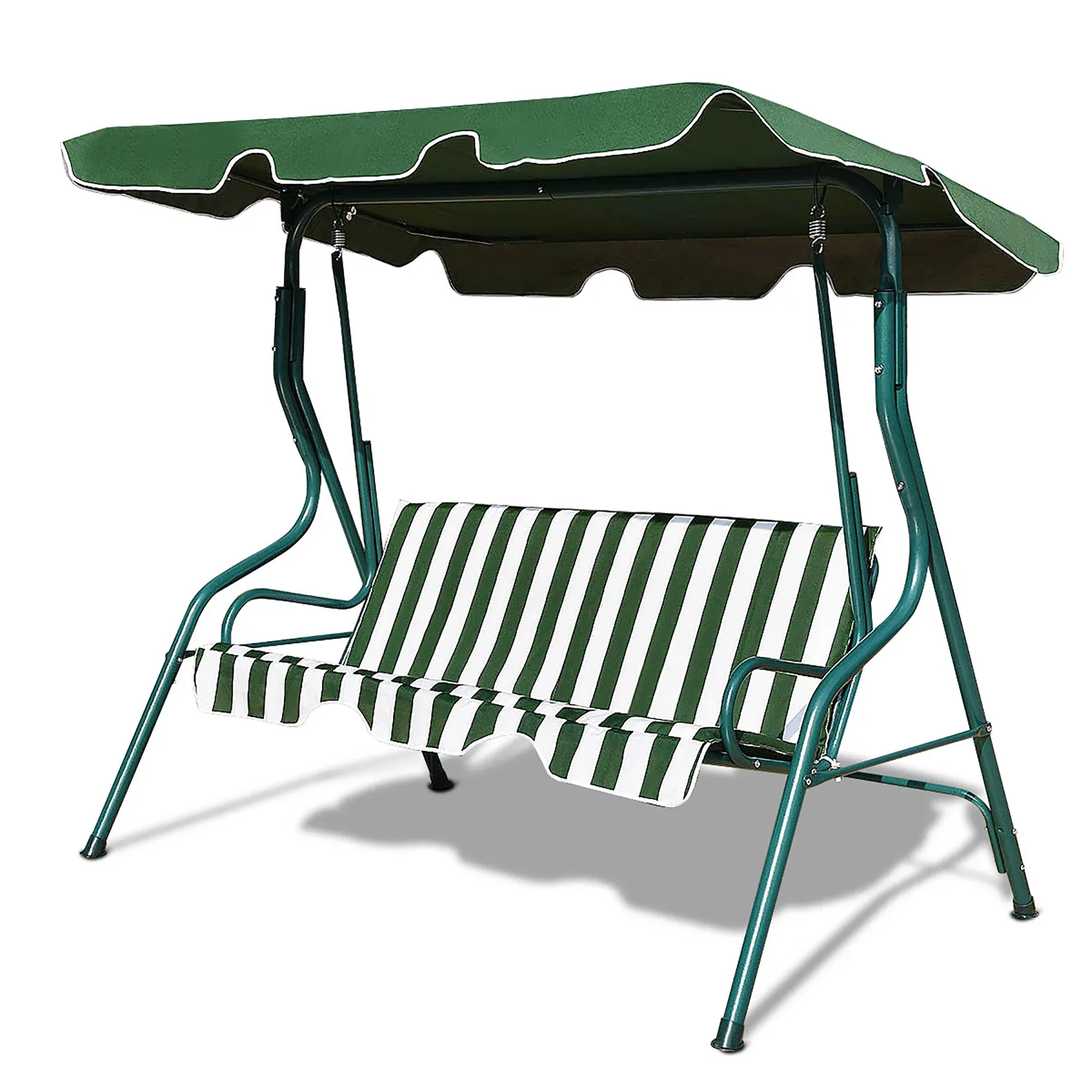 Costway 3 Seats Patio Canopy Steel Frame Swing Glider Hammock Cushioned