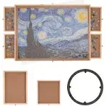 VEVOR 1000 Piece Puzzle Board with 6 Drawers and Cover 29 x 21.6 in. Rotating Wooden Jigsaw Puzzle Plateau