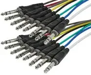 Monoprice 8-Channel 1/4inch TRS Male Male Snake Cable