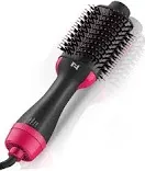 Hair Dryer Brush Blow Dryer Brush in One, Upgraded 4 in 1 Hair Dryer and Styler Volumizer with Negative Ion Anti-frizz Ceramic Titanium Barrel Hot Air Brush Hair Straightener Brush