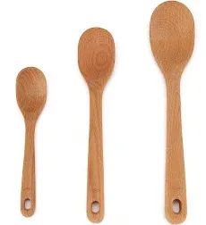 OXO Good Grips 3-Piece Wood Wooden Spoon Set Heavy Duty Brand New NWT