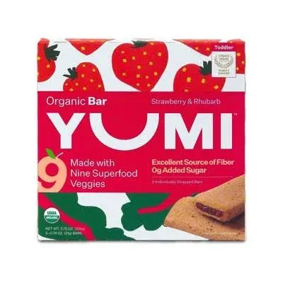 Yumi Organic Mango & Kale Toddler Bars, 3.7 OZ