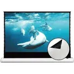 VIVIDSTORM S: Motorized Tension Floor Rising Projector Screen in White Cinema