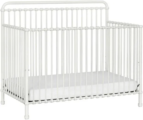 Namesake Winston French Washed White Steel Full Bed Conversion Kit