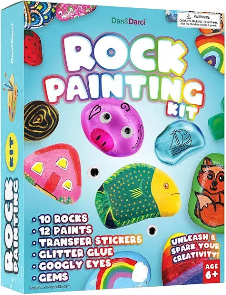 NEW Rock Painting Kit for Kids - Arts and Crafts for Girls & Boys Ages 6-12