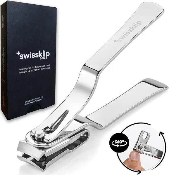 Swissklip Nail Clippers for Men I Well Suited As Finger Nail Clippers Adult I Also Can Be used As Fingernail Clippers Fo