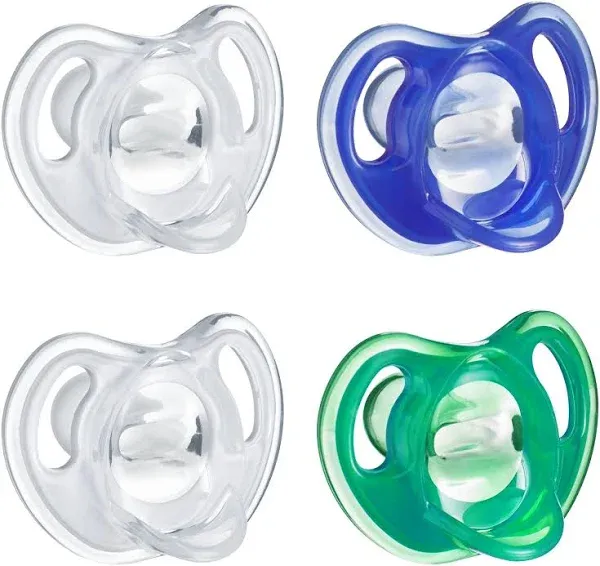 Tommee Tippee Ultra Light Ortho Pacifier Binky Soother Green White Unisex 18-36M