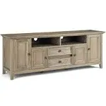 Simpli Home Amherst 72 inch Wide TV Media Stand - Distressed Grey