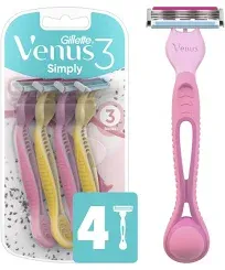 Gillette Venus 3 Dragonfruit Disposable Razors for Women