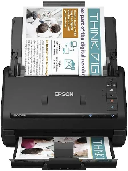 Epson WorkForce ES-500W II Wireless Document Scanner - Certified Refurbished