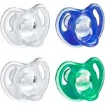 Tommee Tippee Ultra-Light Silicone Pacifier, Symmetrical One-Piece Design, BPA-Free Silicone Binkies, 18-36m, 4-Count