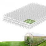 Teabelle 15pcs Polycarbonate Clear Greenhouse Panels