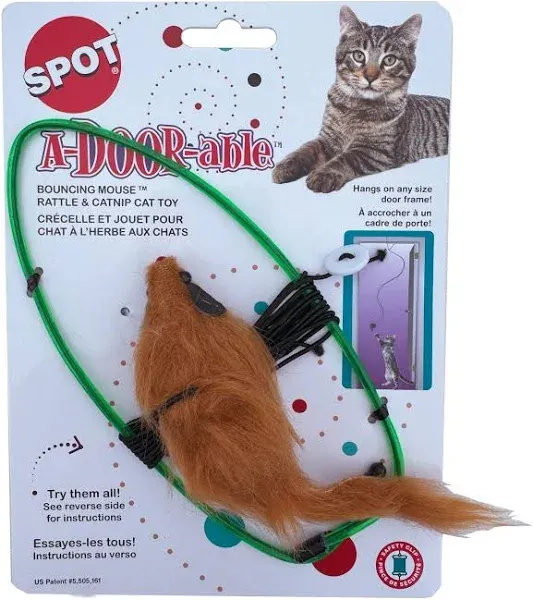 Spot A-Door-Able Bouncing Mouse Cat Toy