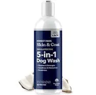 Dog Shampoo and Conditioner, 5-in-1 Wash for Allergies and Dry, Itchy, 16 Fl Oz