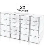 Makeup Organizer with 20 Drawers (4 Set)