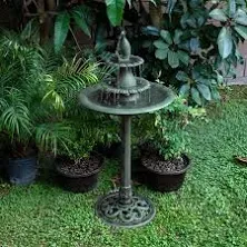 Alpine Corporation 40" Tiered Pedestal Fish Fountain