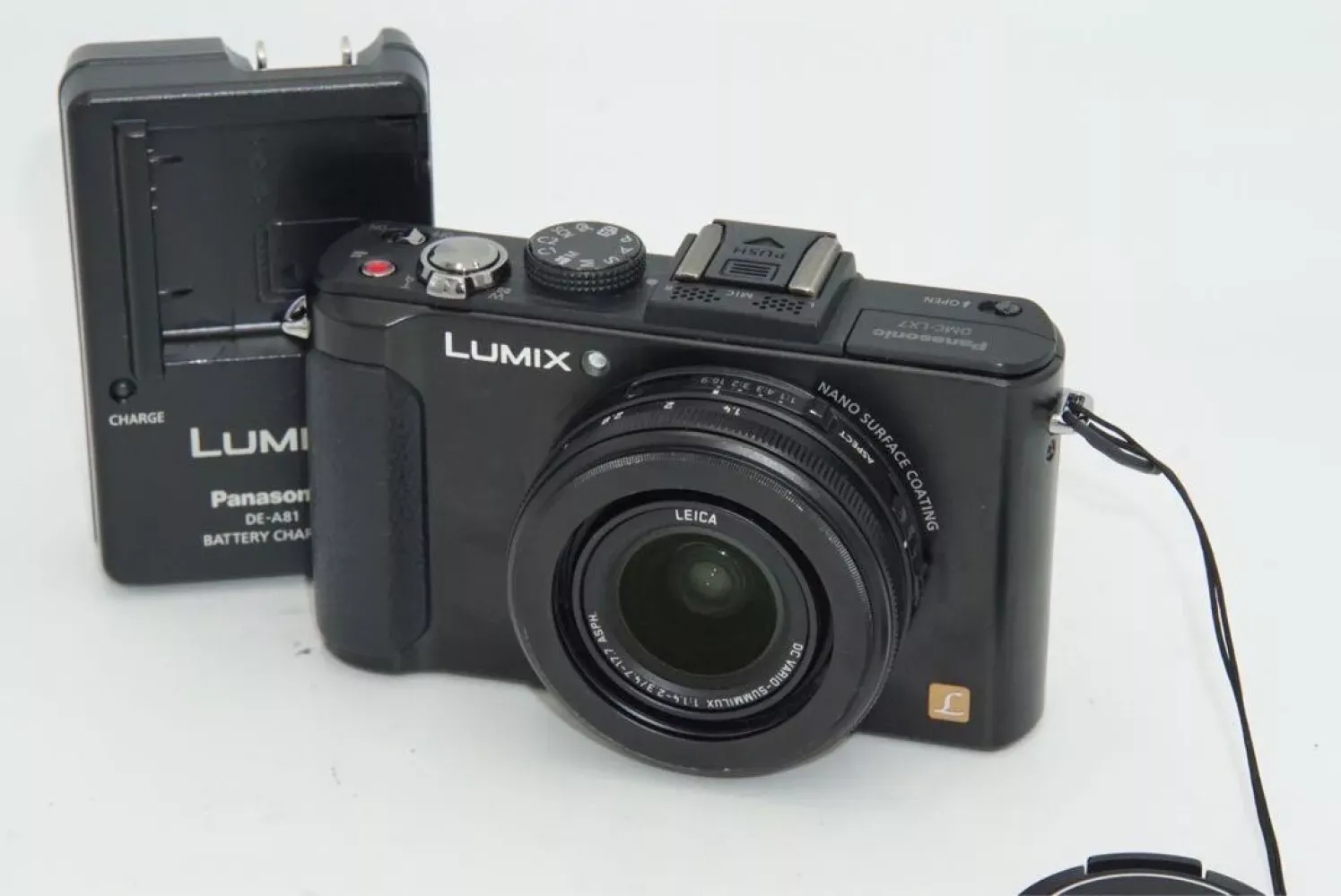 Panasonic LUMIX DMC LX7 Digital Camera BLACK Japanese only battery&amp;charge<wbr/>r Good