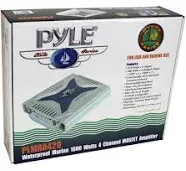 Pyle PLMRA420 4 Channel 1000 Watt Marine Amplifier