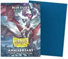 Dragon Shield: Blue Silver Dual Matte Sleeves