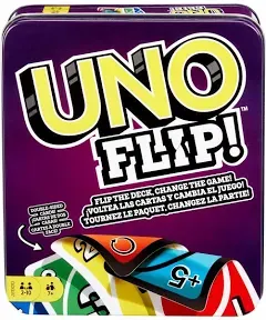 IsEasy Uno Playing Card Game Mattel Games Wild Card Uno Flip Uno (Wild Card uno)