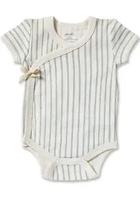 Pehr Organic Baby Stripes Away Short Sleeve Kimono One-Piece