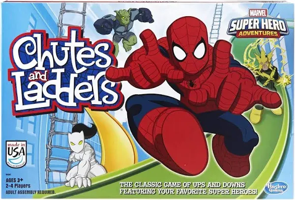 Marvel Super Hero Adventure Chutes and Ladders New Factory Sealed