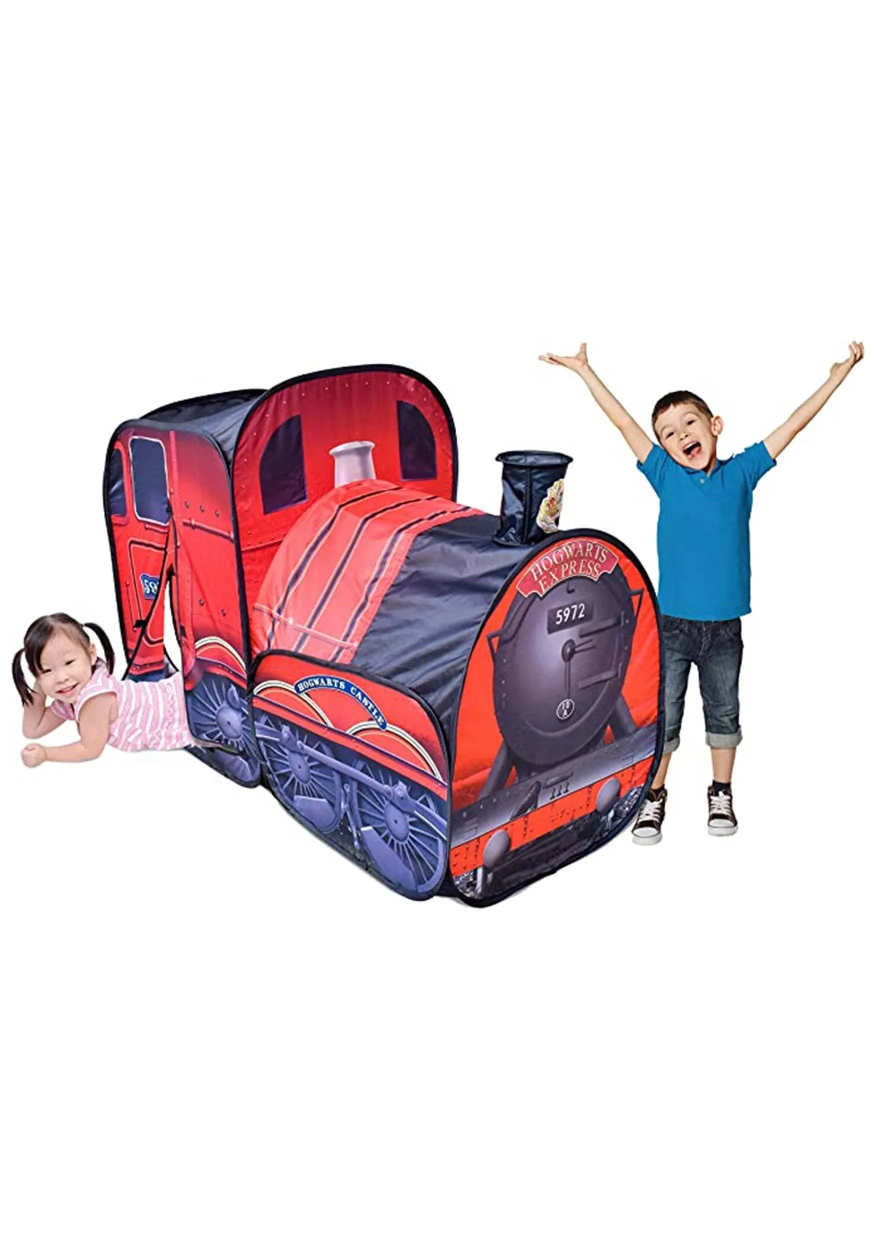 Harry Potter Hogwarts Express Pop Up Tent – Easy to Setup Playhouse for Kids | Red Train Toy with Two Entrances – Sunny Days Entertainment