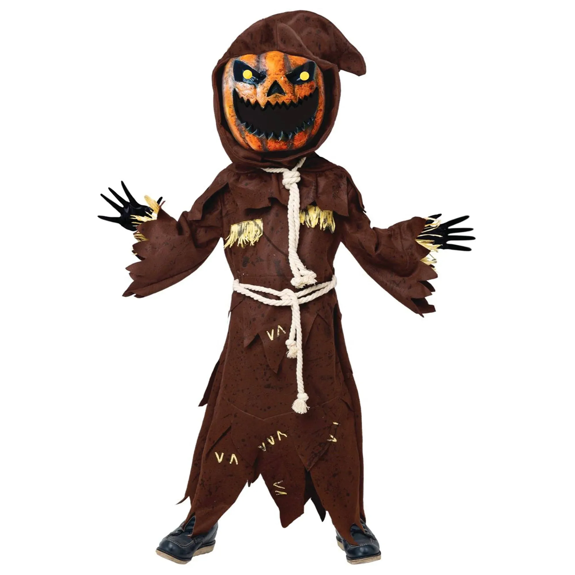 Spooktacular Creations Scary Scarecrow Pumpkin Bobble Head Costume