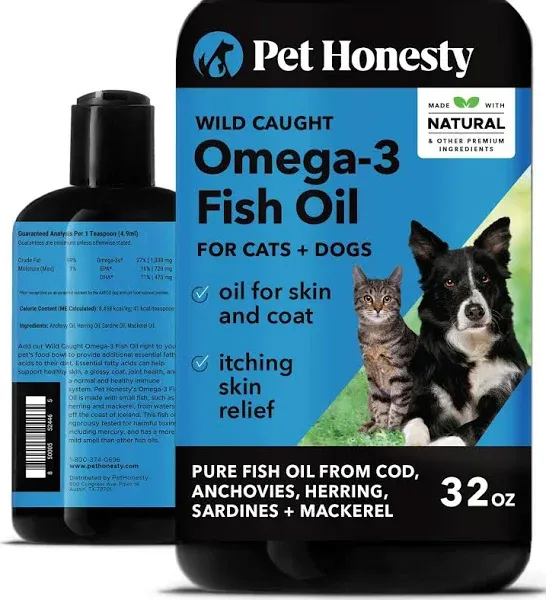 Pet Honesty Omega 3 Fish Oil for Dogs, 16 fl. oz.