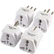 European Travel Adapter Plug Set – Pack of 4 Universal USA to Europe Outlet Ad