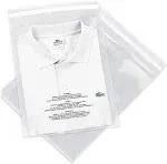 Spartan Industrial - 10” x 15” (200 Count) Self Seal Clear Poly Bags with Suffocation Warning for Packaging, T Shirts - Permanent Adhesive