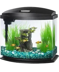 Aqueon LED MiniBow Aquarium Kit with SmartClean Technology Black 5 Gallons