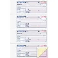 Adams Receipt Book, 7 5/8 x 11, Three-Part Carbonless, 100 Forms