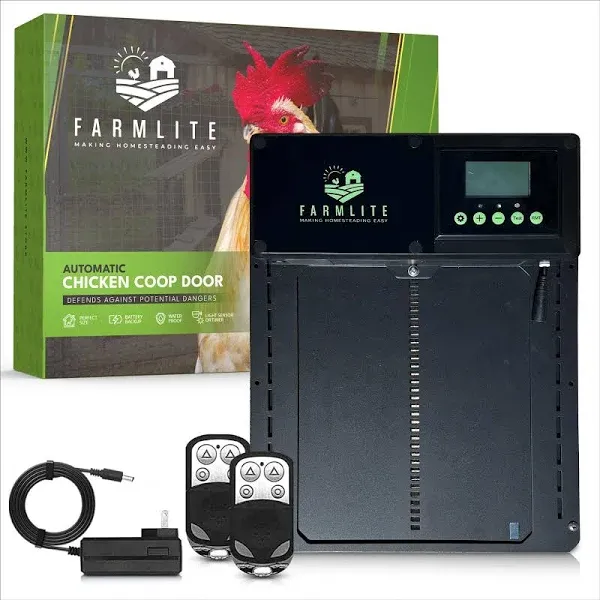 Farmlite Automatic Chicken Coop Door Opener | Non-Battery Powered Automatic Door