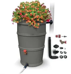 Earthminded Rain Barrels 39.5&#034;Hx23.5&#034;W Rainstation 50-Gal W/ Diverter Granite