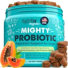 Probiotic Chews for Dogs (Made in USA) Probiotics &amp; Digestive Enzymes. Bacon Flv