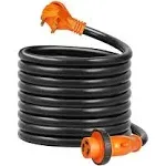 VEVOR 25 ft RV Power Cord Generator Cord 30A NEMA TT-30P/ NEMA L5-30R ETL Listed